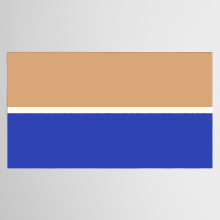 Color Block IX Peach Orange Blue Tablecloth Gallery Image 2