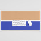 Color Block IX Peach Orange Blue Desk Mat Gallery Image 1