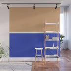 Color Block IX Peach Orange Blue Wall Mural Gallery Image 1