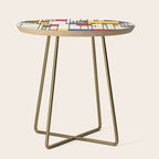 World Map Abstract Mondrian Style Side Table Gallery Image 1