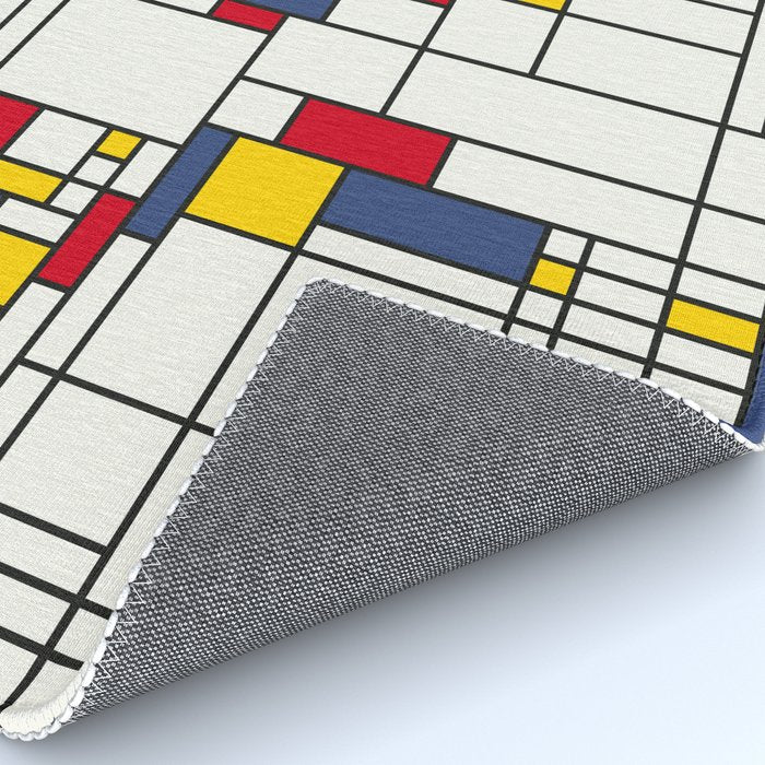 World Map Abstract Mondrian Style Rug Gallery Image 4