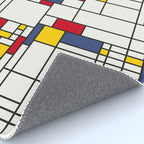 World Map Abstract Mondrian Style Rug Gallery Image 4