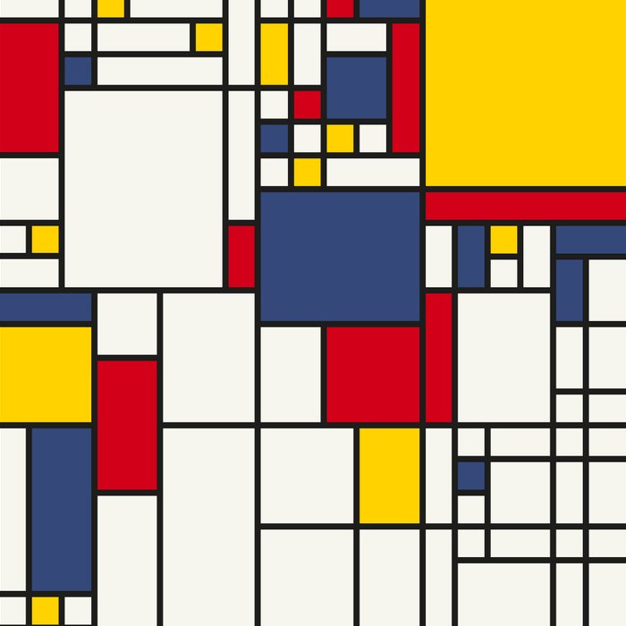 World Map Abstract Mondrian Style Coffee Mug Gallery Image 2