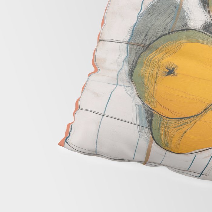 Modern Pear Still Life Pillow Sham Gallery Image 4