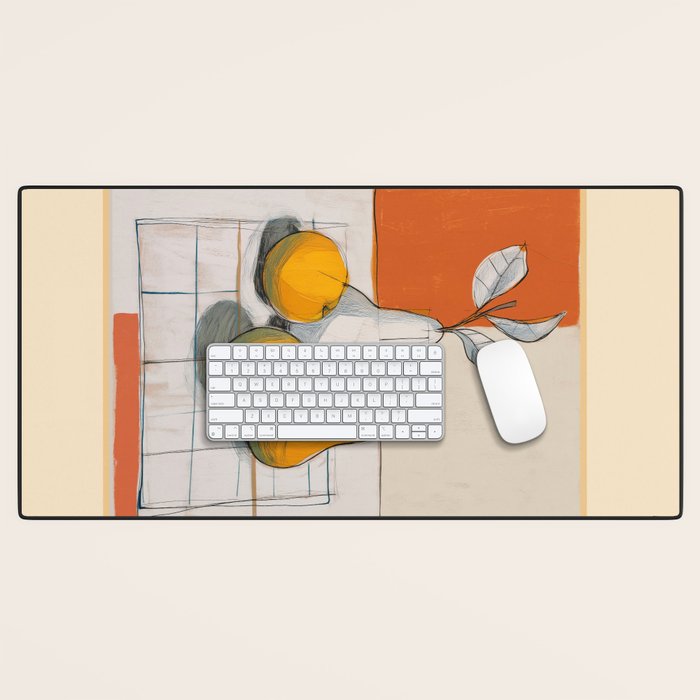 Modern Pear Still Life Desk Mat Gallery Image 1