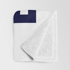 Greek Key Square Navy Blue On White Throw Blanket Gallery Image 3
