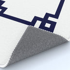 Greek Key Square Navy Blue On White Rug Gallery Image 4