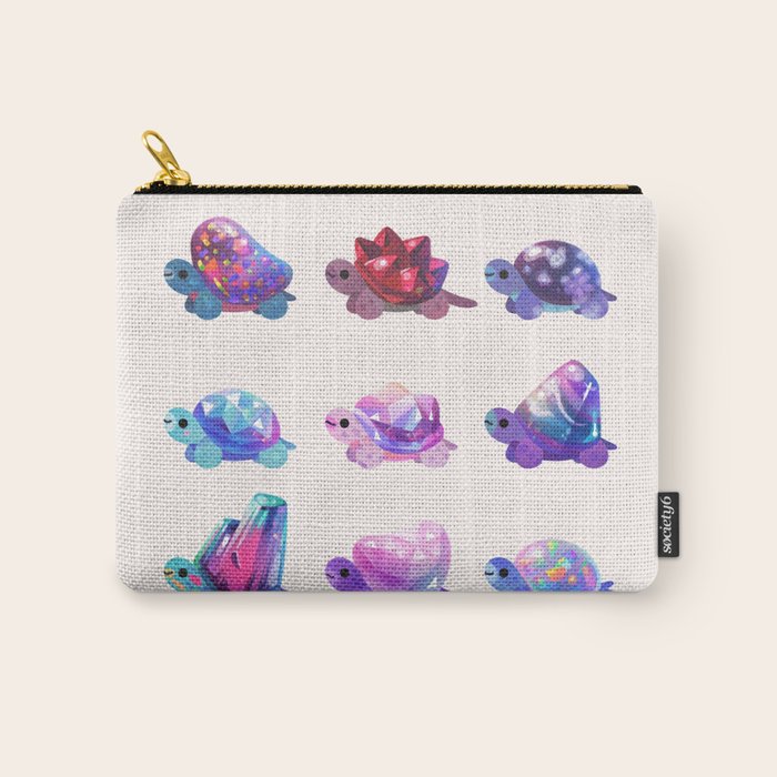 Jewel turtle - pastel Carry All Pouch Gallery Image 1