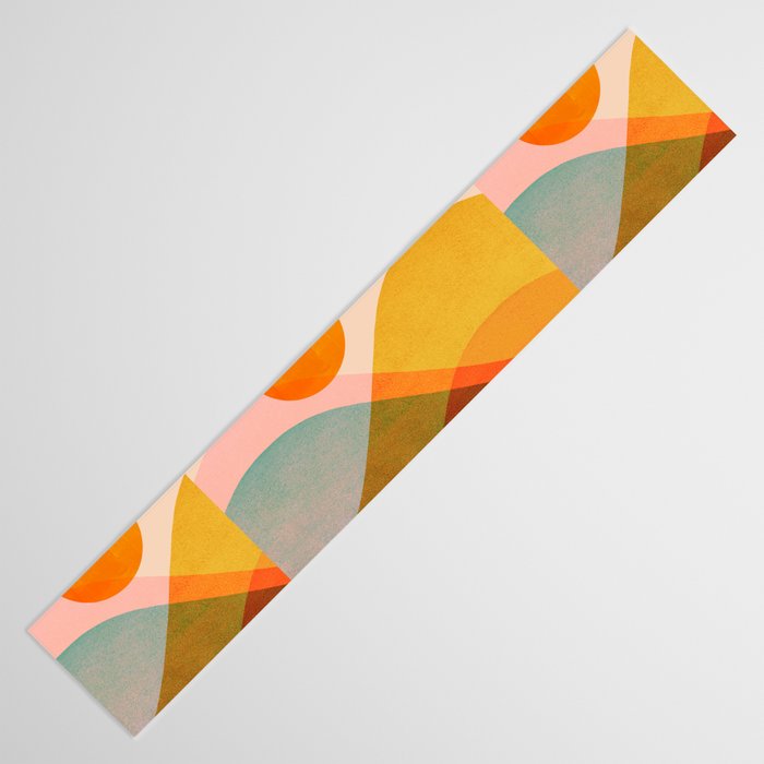Abstraction_SUNSET_LANDSCAPE_POP_ART_Minimalism_018X Table Runner Gallery Image 3