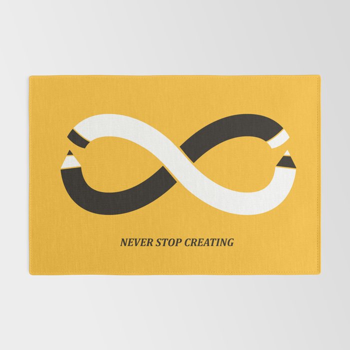 Never stop creating (the infinity pencil) Rug Gallery Image 2