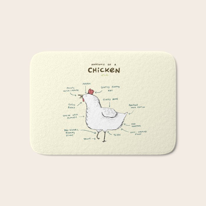 Anatomy of a Chicken Bath Mat Gallery Image 1