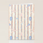 Vintage marine sea shell summer art pattern Stationery Card Gallery Image 2