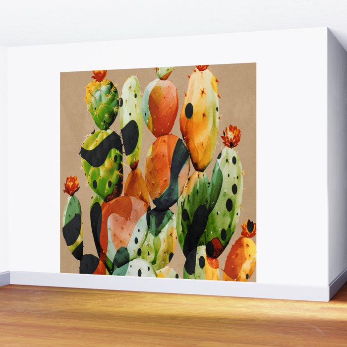 Abstract Modern Cactus 1 Wall Mural Gallery Image 2