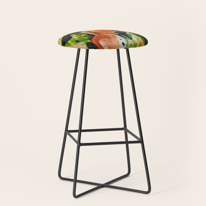 Abstract Modern Cactus 1 Stool Gallery Image 1