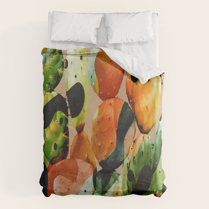 Abstract Modern Cactus 1 Duvet Cover Gallery Image 6