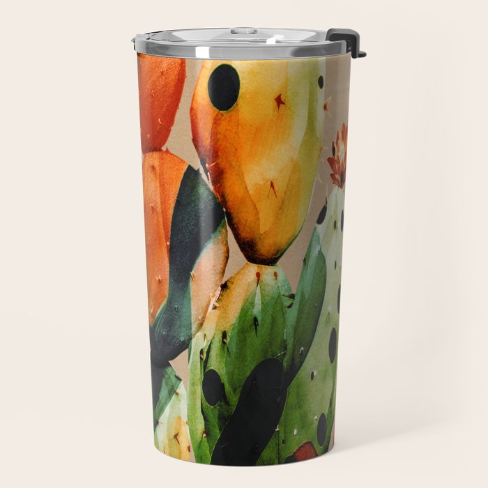 Abstract Modern Cactus 1 Travel Mug Gallery Image 2