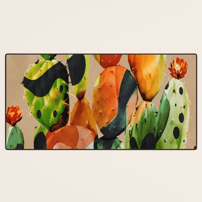 Abstract Modern Cactus 1 Desk Mat Gallery Image 3