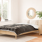 Southwestern Pattern 129 Black and Linen Duvet Cover Gallery Image 2
