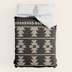 Southwestern Pattern 129 Black and Linen Comforter Gallery Image 6