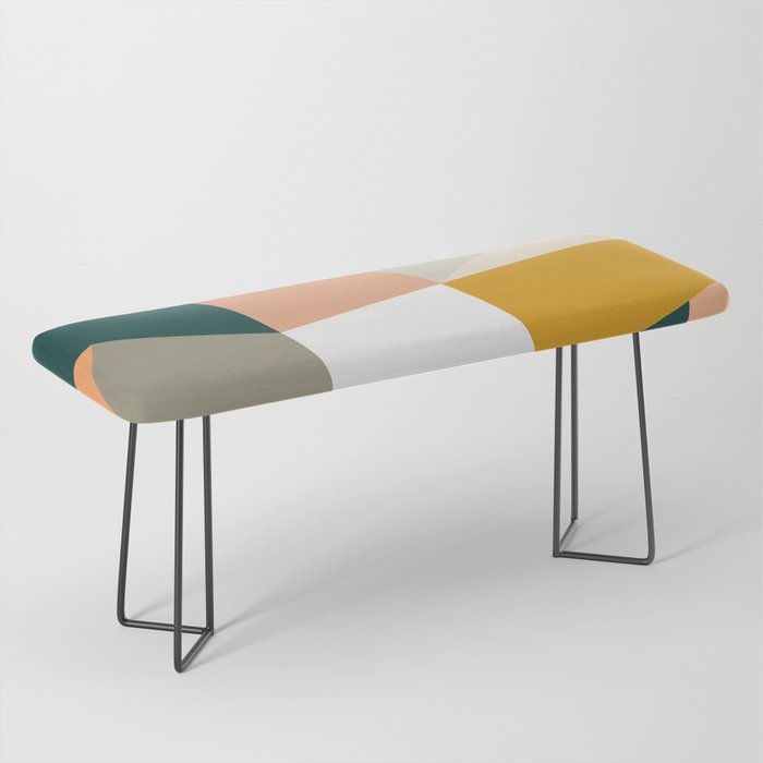 Abstract Geometric 27 Green Bench Gallery Image 1