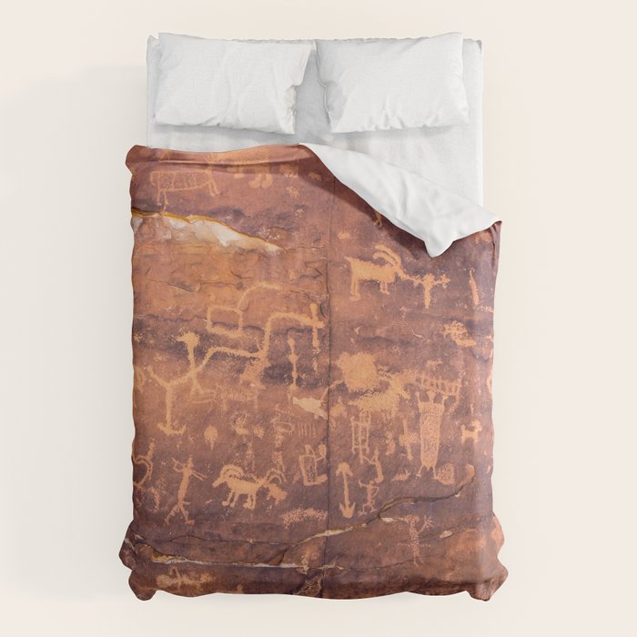 Ancient Rock Art Panel 0619 - Utah Duvet Cover Gallery Image 1