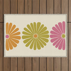 Retro Summer Daisies VIII Outdoor Rug Gallery Image 1