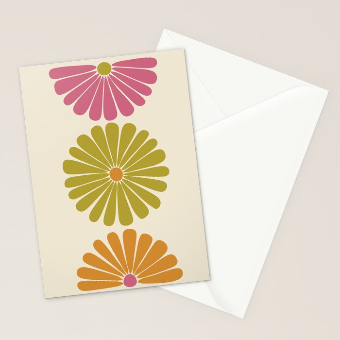 Retro Summer Daisies VIII Stationery Card Gallery Image 2