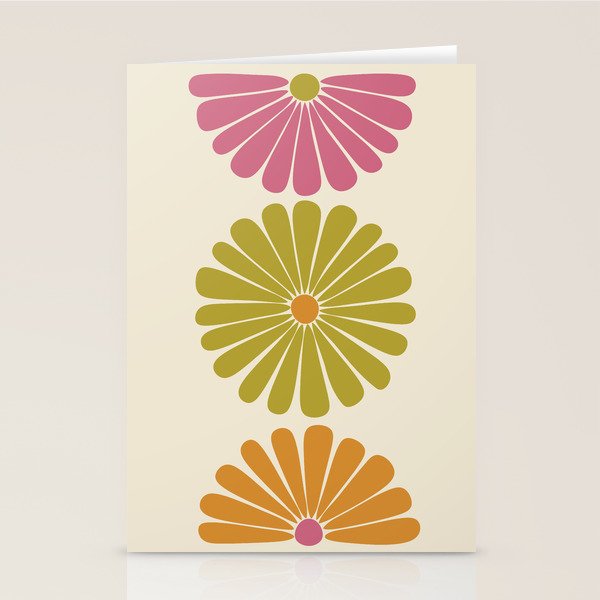 Retro Summer Daisies VIII Stationery Card Gallery Image 1