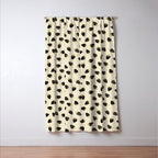 Sweet Strawberries - black, moss, cream, and white Window Curtain Gallery Image 3