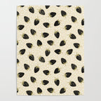 Sweet Strawberries - black, moss, cream, and white Poster Gallery Image 4