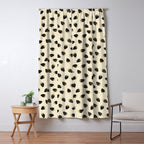 Sweet Strawberries - black, moss, cream, and white Window Curtain Gallery Image 5