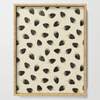 Sweet Strawberries - black, moss, cream, and white Serving Tray Gallery Image 1