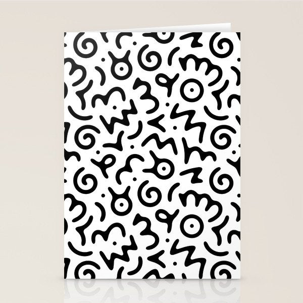 Abstract fun symbol doodle art pattern Stationery Card Gallery Image 2