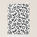 Abstract fun symbol doodle art pattern Stationery Card Gallery Image 2