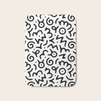 Abstract fun symbol doodle art pattern Bath Mat Gallery Image 1