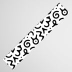 Abstract fun symbol doodle art pattern Table Runner Gallery Image 3