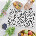 Abstract fun symbol doodle art pattern Cutting Board Gallery Image 2