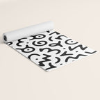 Abstract fun symbol doodle art pattern Yoga Mat Gallery Image 2