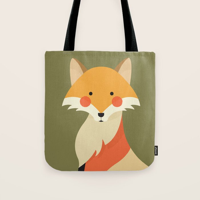 Red Fox, Animal Portrait Tote Bag Gallery Image 1