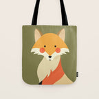 Red Fox, Animal Portrait Tote Bag Gallery Image 1