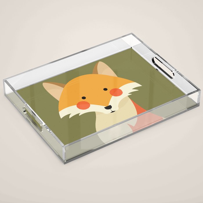 Red Fox, Animal Portrait Acrylic Tray Gallery Image 1