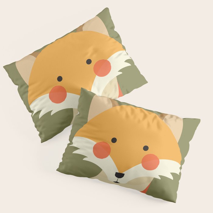 Red Fox, Animal Portrait Pillow Sham Gallery Image 3