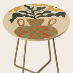 vintage flower vase with check  Side Table Gallery Image 2