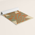 vintage flower vase with check  Yoga Mat Gallery Image 2