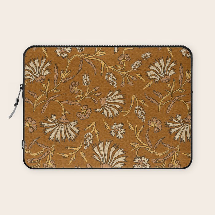 KALAMI FLORAL MUSTARD Laptop Sleeve Gallery Image 1