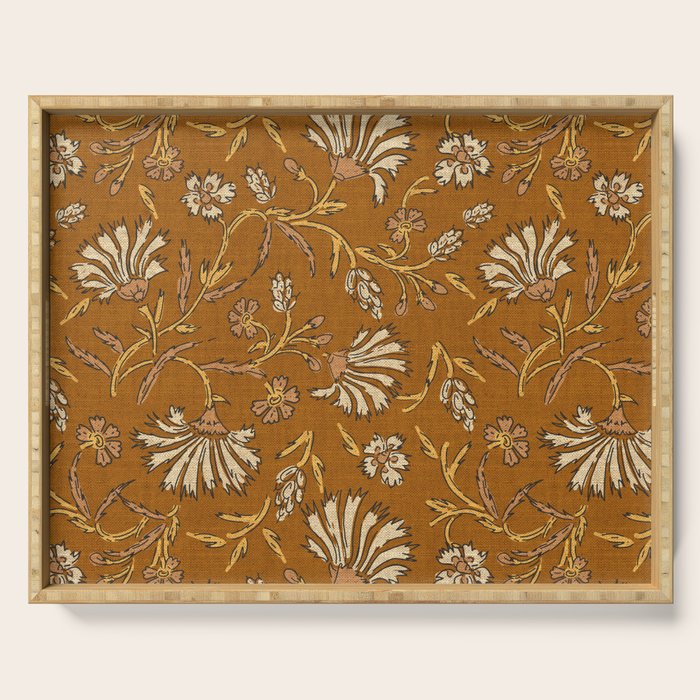 KALAMI FLORAL MUSTARD Serving Tray Gallery Image 1