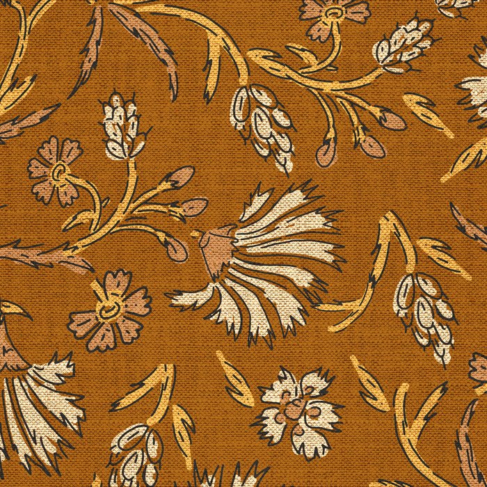 KALAMI FLORAL MUSTARD Coffee Mug Gallery Image 2