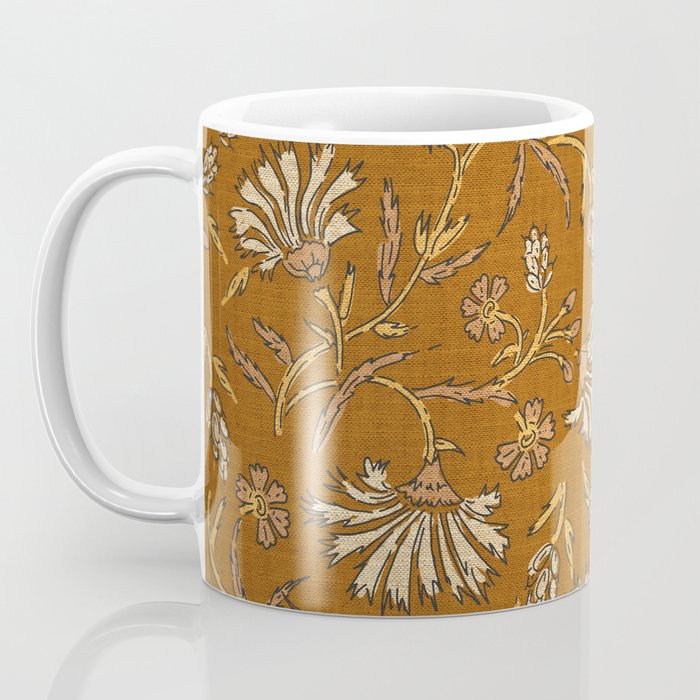 KALAMI FLORAL MUSTARD Coffee Mug Gallery Image 3