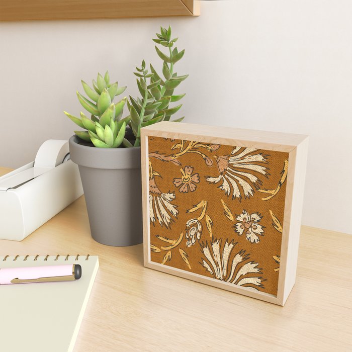 KALAMI FLORAL MUSTARD Mini Art Print Gallery Image 2