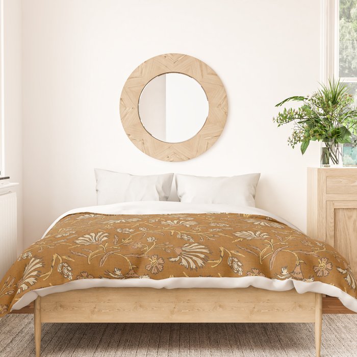 KALAMI FLORAL MUSTARD Duvet Cover Gallery Image 3